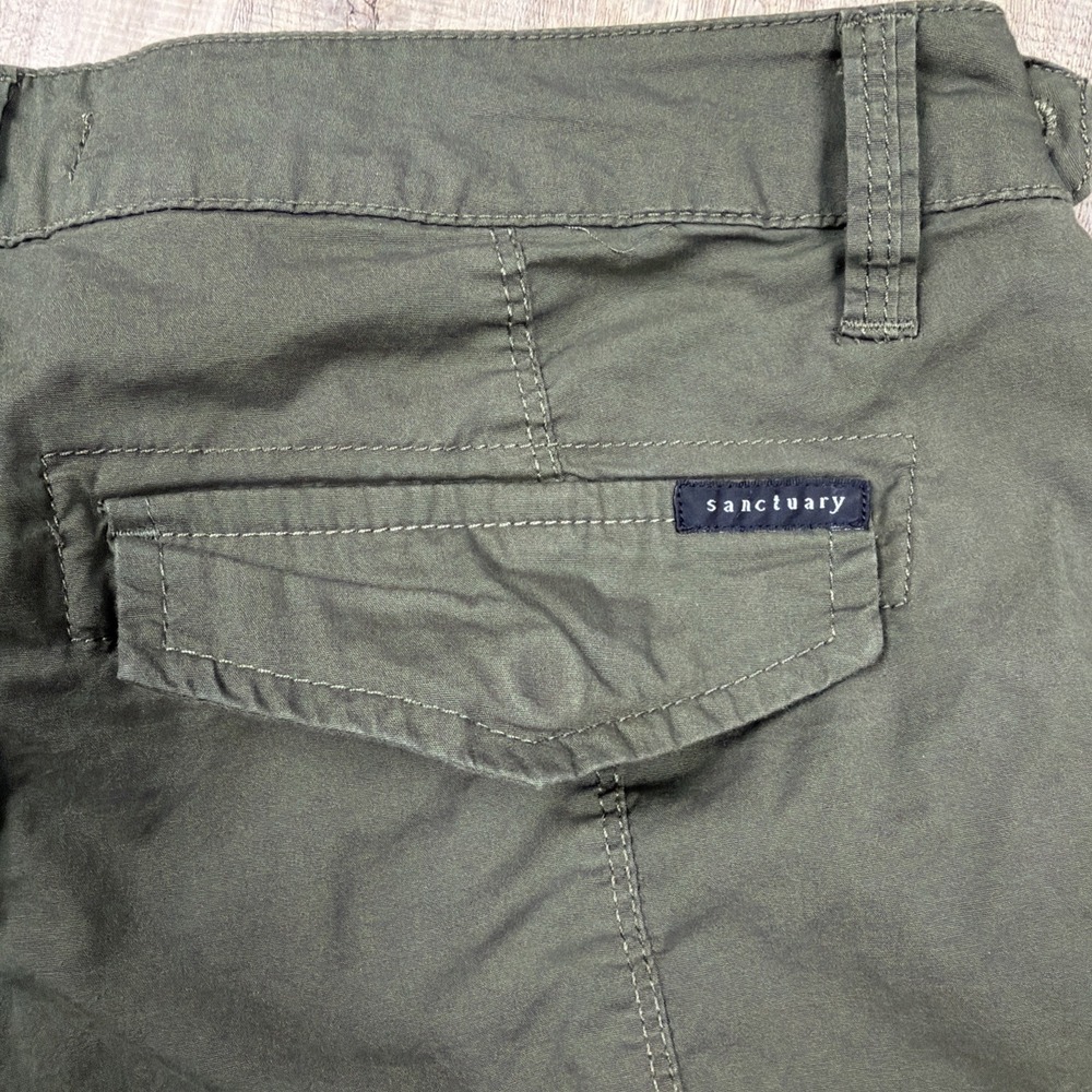Anthropologie Sanctuary Cargo Shorts Women's 29 Olive Green Roll Tab Utility - Picture 5 of 8